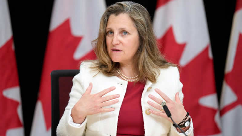 Deputy Prime Minister and Minister of Finance Chrystia Freeland